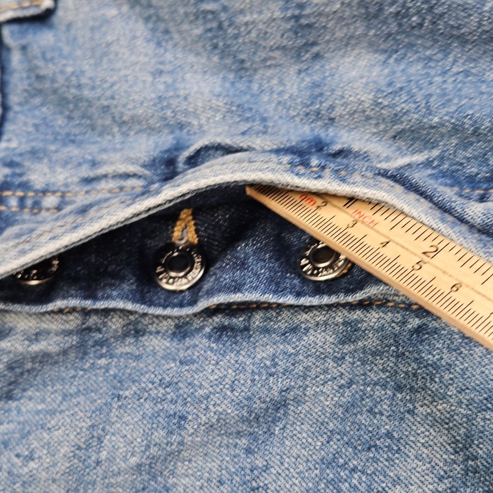 Old Navy OG Loose Button Fly Jeans Womens 18T Tall Blue High Rise Split Hem NEW - Picture 11 of 16